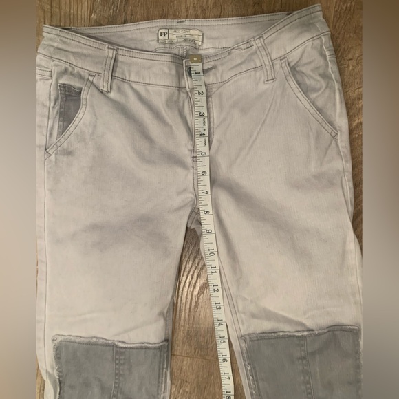 Free People Trousers Utility Gray Twill Pants - Size 2 - Picture 12 of 13
